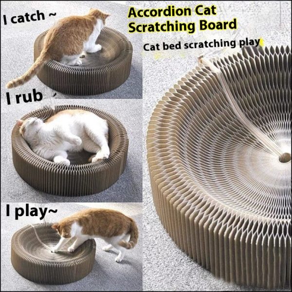 Creative Accordion Decompression Wear-resistant Corrugated Paper Cat Scratch Board - Image 3