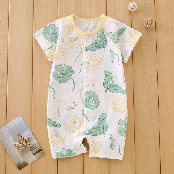 Clothes For Babies Cotton Short Sleeve Thin Baby Jumpsuits - Image 8