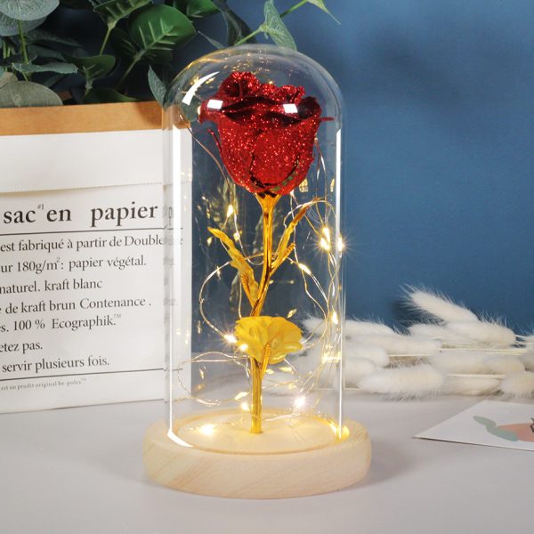 Valentines Day Gift  For Girlfriend Eternal Rose Flowers LED Light In Glass Cover Day Wedding Decoration Favors Mother Day Female Gift  Gift - Image 7