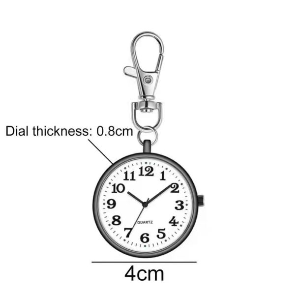 Clear Numbers Luminous Watch Keychain Pocket Watch - Image 5