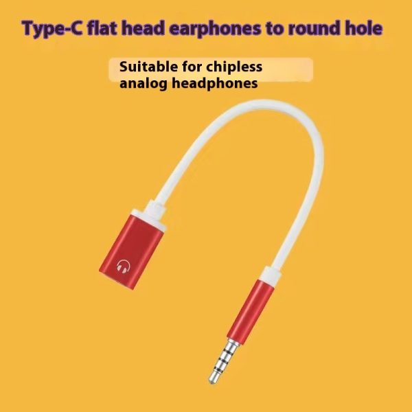 35mm Male To Typec Female Flat Head Headset To Round Head Converter - Image 7