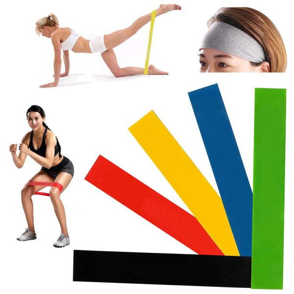 5 Level Resistance Rubber Bands Yoga Training Elastic Bands - Image 4