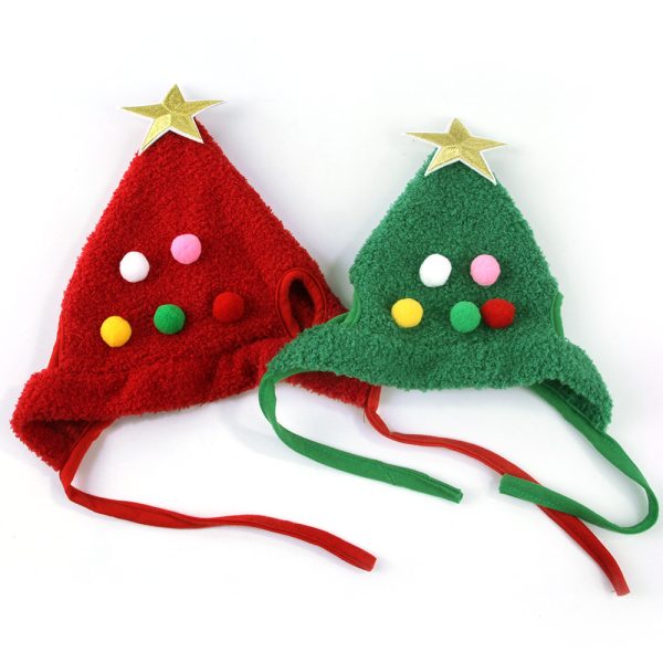 Pet Christmas Headgear Tree Shaped Hat Cat Funny Headwear Supplies - Image 4