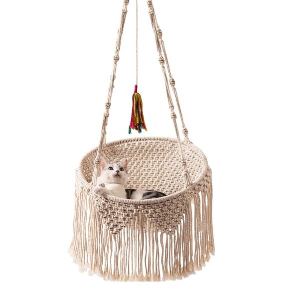 Nordic Bohemian Woven Tapestry Net Pocket Cat Nest - Image 6