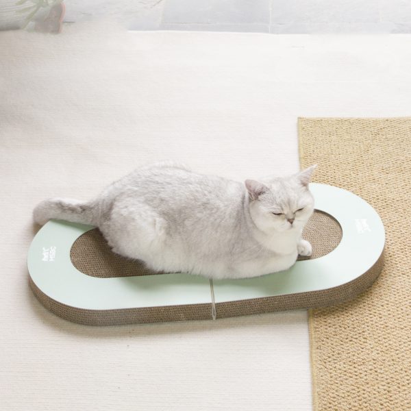 Corrugated Paper Folding Cat Grab Board With Ball Pet Supplies Cat Toys Pet Products - Image 3