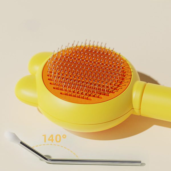 Cat Brushes For Indoor Cats Dog Brush For Shedding With Metal Cat Comb Self Cleaning Pet Hair Brush With Release Button For Grooming Kitten - Image 2