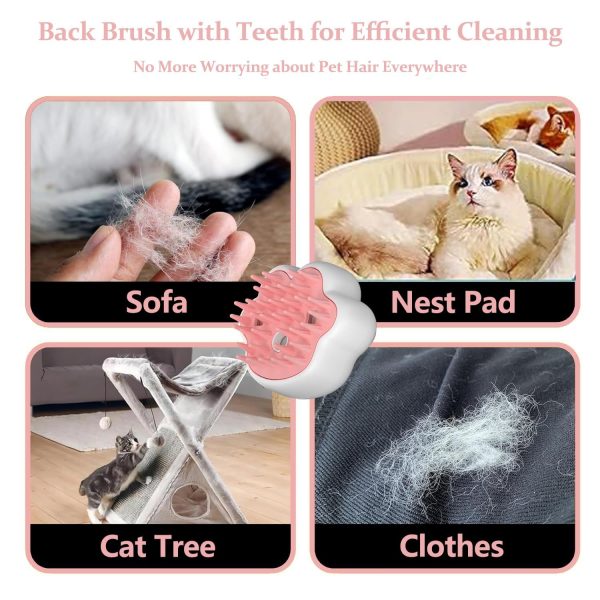 Steamy Cat Brush 4 In 1 Cat Brush For Removing Tangled And Loose Hair Steam Cat Brush For Massage, Hair Removal Comb For Pet - Image 7