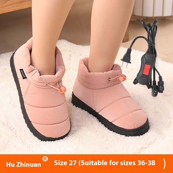 Feet Warmer Plug-in Electrothermal Shoes Rechargeable Walking Female Male Heating Thermal Cotton Slippers - Image 9