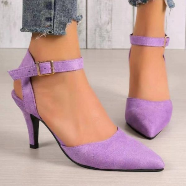 Pointed-toe Square Buckle Shoes High Heels Fashion - Image 4