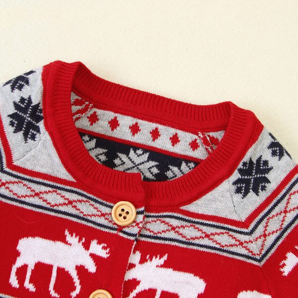 Autumn long-sleeved Christmas deer romper romper - Image 3