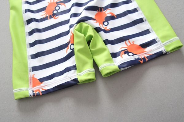 Navy Striped Swimsuit Boys Surf Suit Set - Image 7