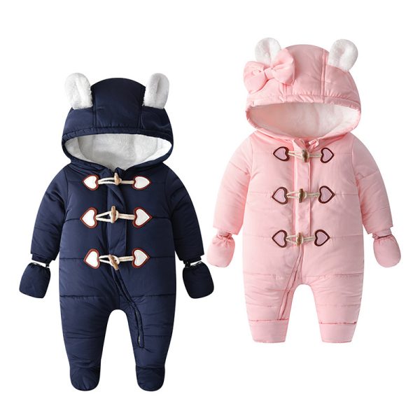 Baby Onesie Horn Buckle Hayi Baby Crawling Suit Clothes - Image 4