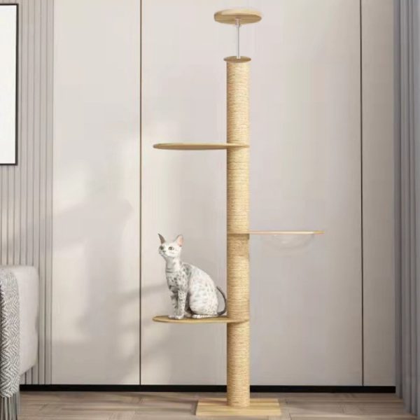 Solid Wood Column Cat Climbing Frame Toy - Image 2