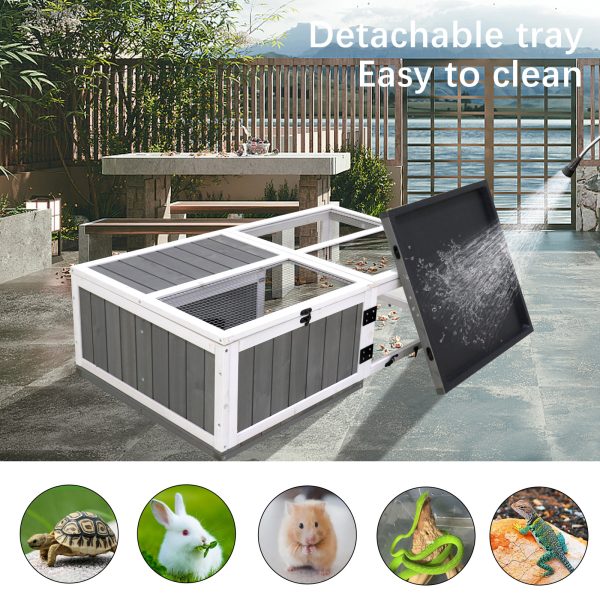 Outdoor Wooden Reptile Cage With Seating Area And Water Play Area - Image 6