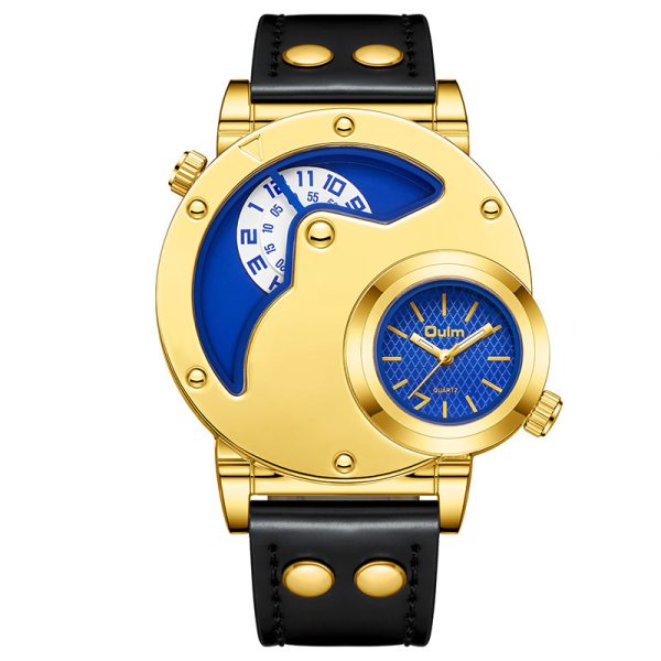 Gold Multi-functional Exaggerated Dial Watch For Men - Image 7