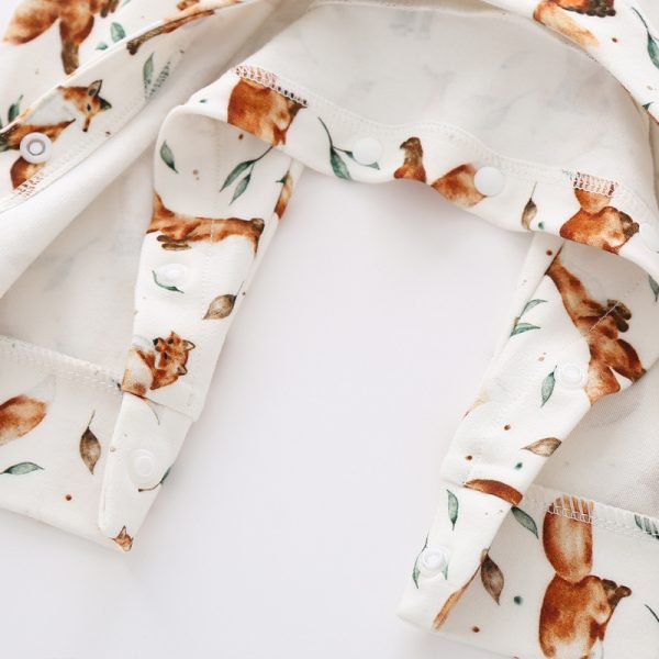 Fashionable And Beautiful Fox Print Baby Jumpsuit - Image 2