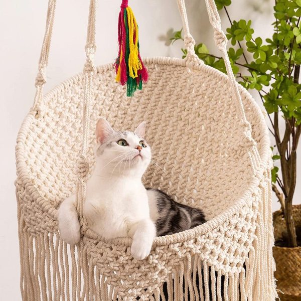 Nordic Bohemian Woven Tapestry Net Pocket Cat Nest - Image 9