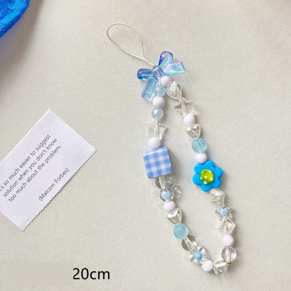 Beaded Flower Mobile Phone Lanyard Jewelry Accessories Hand Rope Lanyard - Image 5