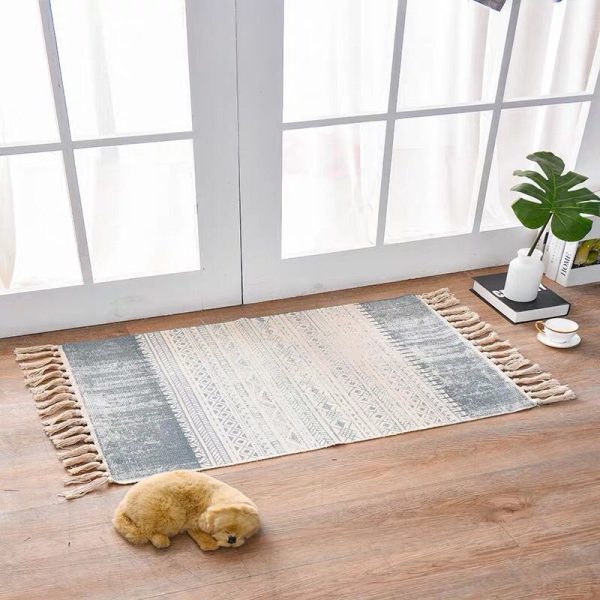 Scandinavian Style Linen Cotton Rug - Image 9