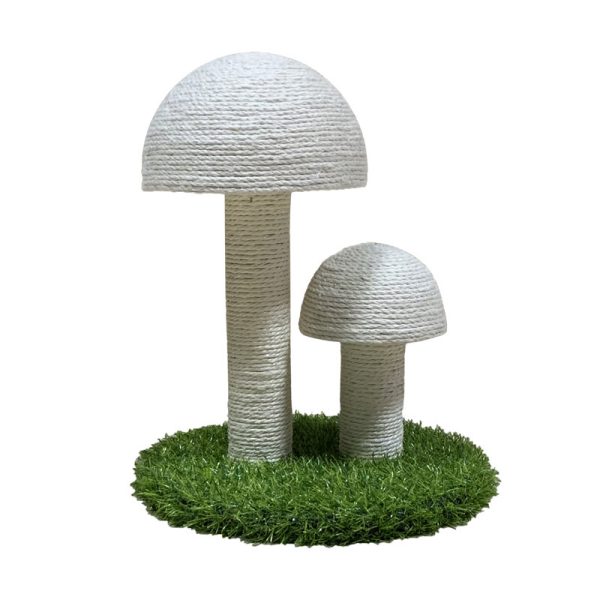 Natural linen mushroom scratching post - Image 10