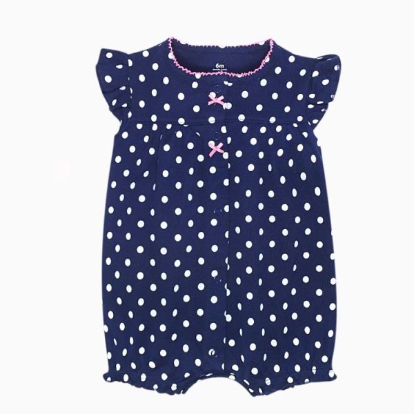 Fashion Cute Simple Short-sleeved Baby Jumpsuit - Image 5