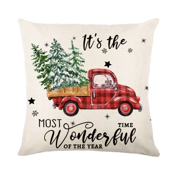 Christmas Decorations Pillow Covers Sofa Square Throw Pillow Cases Stamping Snowflake Waist Cushion Cover Home Bed Decor - Image 10