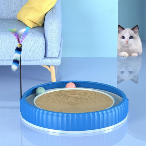 NEW Round Cat Scratching Board Wear-resistant Anti-scratch Claw Grinder Furniture Protector Pet Products - Image 3