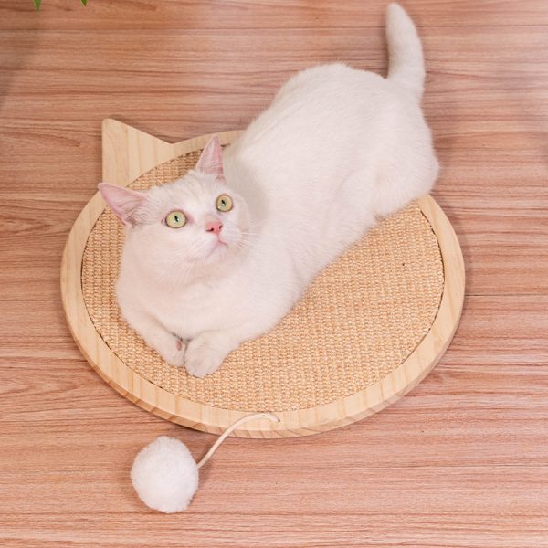 Solid wood sisal cat scratching board claw sharpener