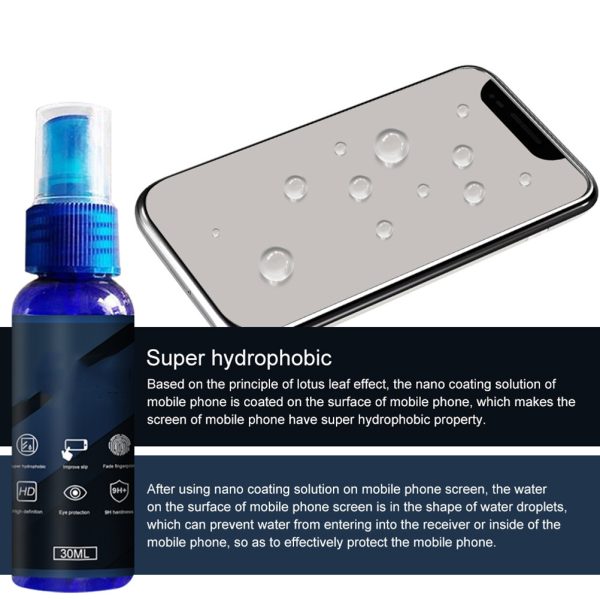 Mobile Phone Screen Nano Liquid Coating Spray 9H Hardness Anti Scratch Liquid Coating Spray - Image 5