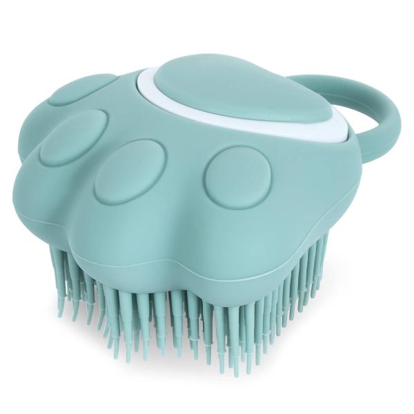 Soft Silicone Pet Grooming Brush For Dogs And Cats - Hair Fur Cleaning And Massage Tool With Shampoo Dispenser - Image 2