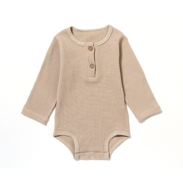 Spring And Autumn Romper R Baby Long Sleeve Waffle - Image 7