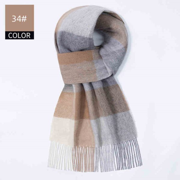 Winter New Men's Cashmere Scarf - Image 4