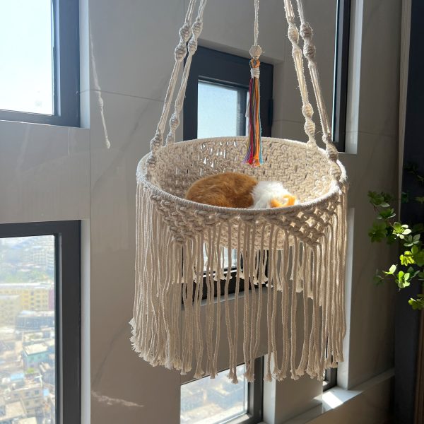 Nordic Bohemian Woven Tapestry Net Pocket Cat Nest - Image 5