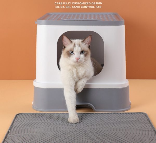 Fashion Pet Silicone Sand-proof Cat Litter Box Foot Mat - Image 8