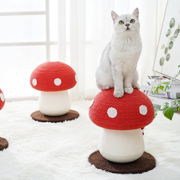 Red Mushroom Cat Climbing Frame - Image 8