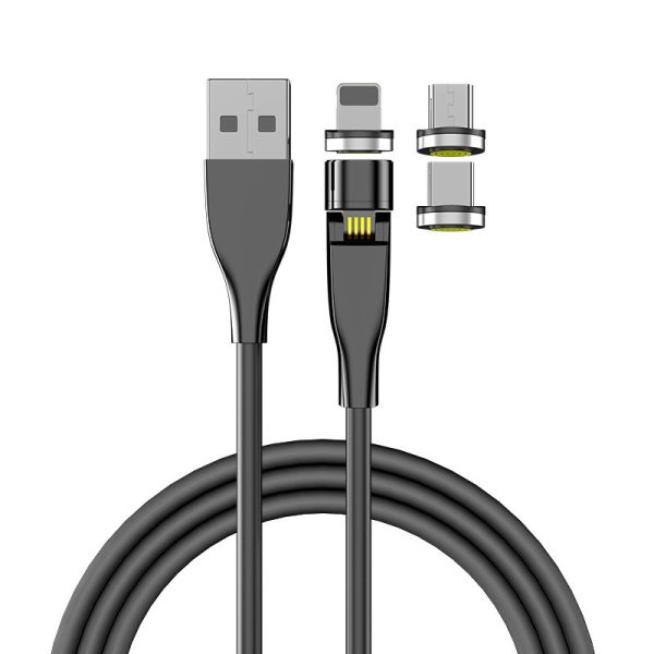 Three In One Data Cable 540 Degree Rotation Spherical Magnetic Charging - Image 8