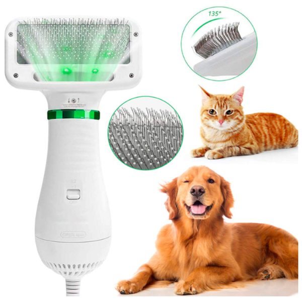 Pet Electric Hair Dryer Comb Dog Hair Heating Fan Drying And Drawing Combo Pet Hair Comb - Image 3