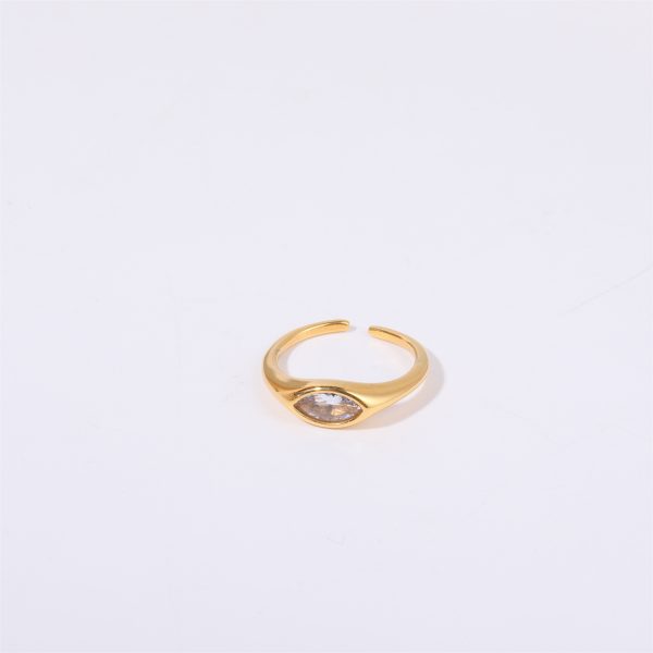 Color Retaining European And American Horse Eye Zircon Ring Female Simple Commute - Image 6