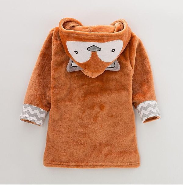 Infant Baby Cartoon Animal Shape Hooded Cloak Bathrobe - Image 2