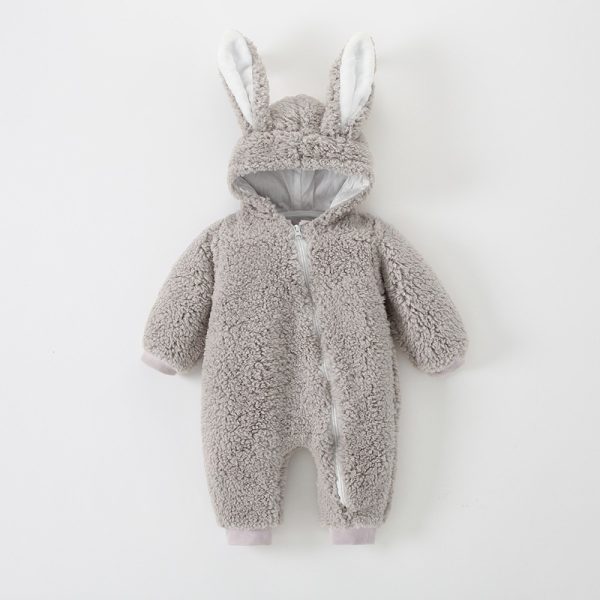 Fashion Baby Warm Bunny Ears Jumpsuit - Image 9