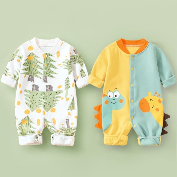 Cotton Long Sleeved Spring Clothing Children's Jumpsuit