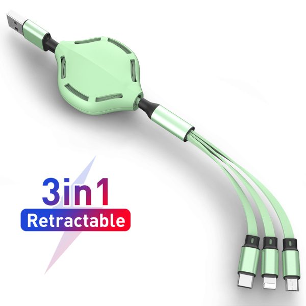 Flexible And Fast Charging Three-in-one Liquid Soft Rubber Data Cable