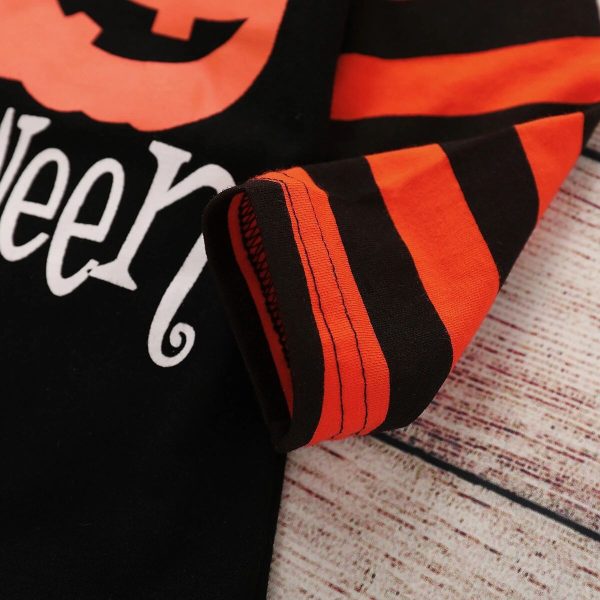 Long-sleeved Halloween Pumpkin Print Romper For Infants And Kids - Image 4