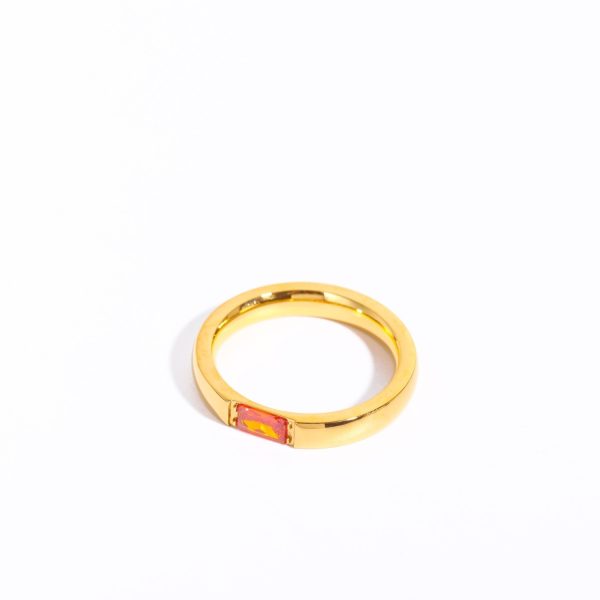 December Color Zircon Ring 18K Gold Plating - Image 8