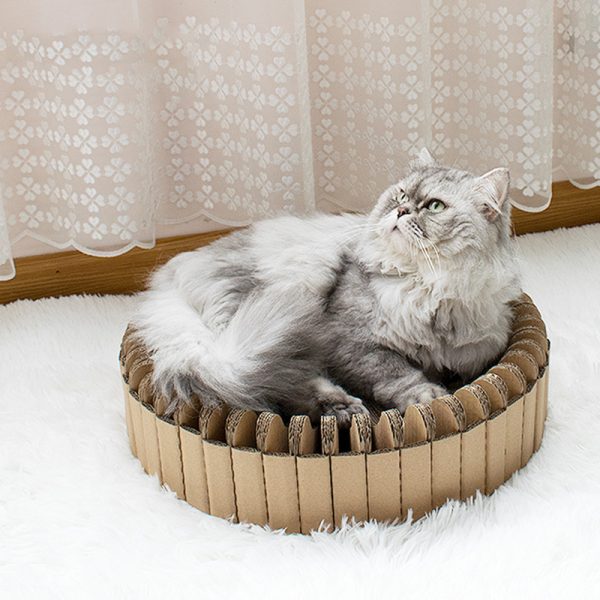 DIY Splicing Nest Corrugated Cat Scratcher