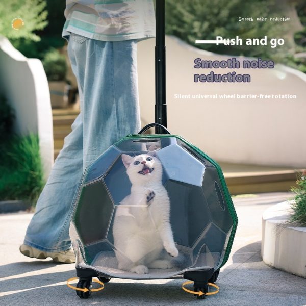 Pet Trolley Portable Cat Luggage Transparent Large Dog Suitcase Trolley Space Capsule - Image 2