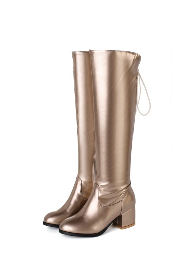 Women's High Boots Silver Performance Stage Boots - Image 5