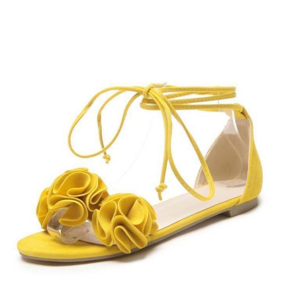 New Flat Flower Women's Sandals Strap Soft Bottom - Image 5