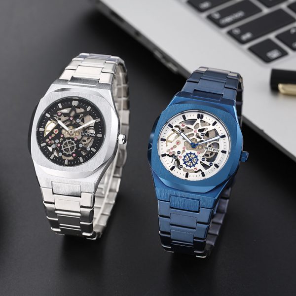 Fashion Alloy Watch Men's Watch BESTWIN Hollow Butterfly Clasp - Image 2