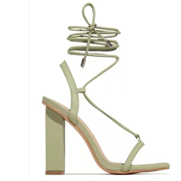 Plus Size Lace-up Leather Rubber Fashion Sandals - Image 7